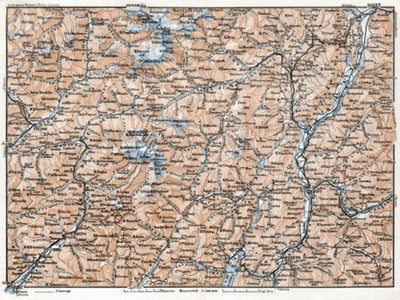 Adamello, Presanella and Brenta Alps district map, 1910