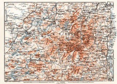 Map of the Adirondack Mountains, 1909