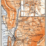 Aix-les-Bains and environs map, 1900