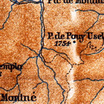 Aure and Luchon River valleys´ map, 1885