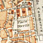 Cherbourg city map, 1910
