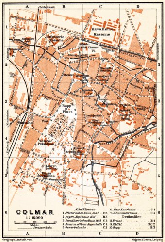 Colmar city map, 1905
