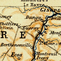 Paris region general map, 1903