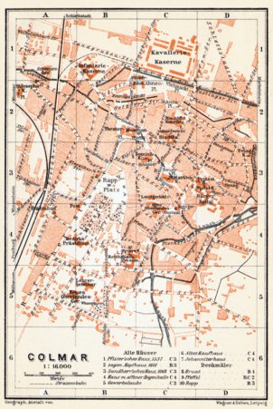 Colmar city map, 1906