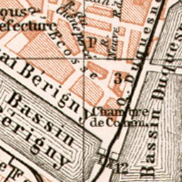 Dieppe city map, 1909