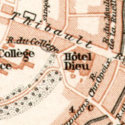Provins city map, 1909