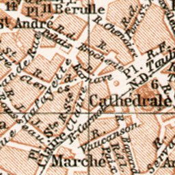 Grenoble (Grenobles) city map, 1902