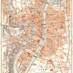 Lyon city map, 1913 (1:17,500 scale)