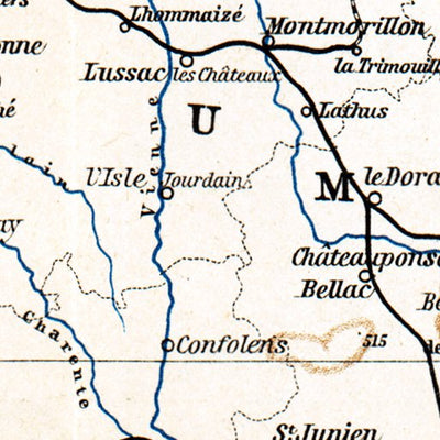 Southwest France I (Borderaux, Poitou, Berry, Bourbonnais), 1885