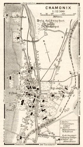 Chamonix town plan, 1909