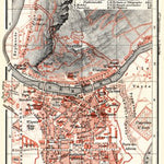 Grenoble city map, 1885