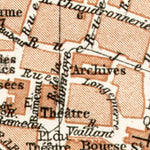 Dijon city map, 1909