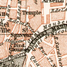 La Rochelle city map, 1902