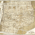 Pére Lachaise Cemetery map, 1903