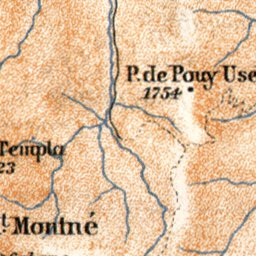Aure and Luchon River valleys´ map, 1902