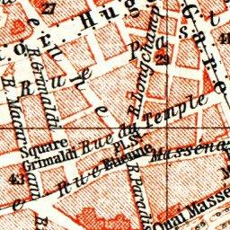 Nice city map, 1885