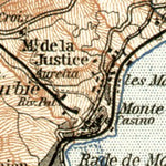 Nice, Menton and environs map with map inset of Monaco and Monte Carlo, 1902