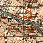 Paris, overview city map, 1913