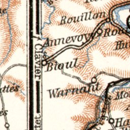 Meuse River Valley map, 1909