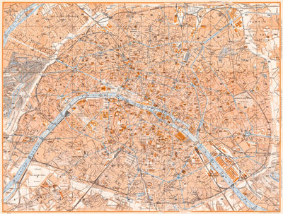 Paris city map, 1931