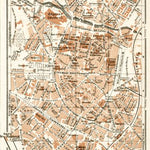 Montpellier city map, 1902