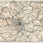 Paris region general map, 1913
