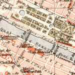 Paris central part map (legend in Russian), 1903
