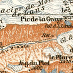 Romanche Valley and Vénéon Valley map, 1902
