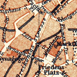 Mülhausen (Mulhouse) city map, 1905