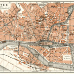 Nantes city map, 1913
