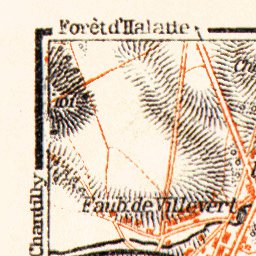 Senlis (Oise) city map, 1931
