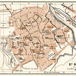 Saint-Omer city map, 1913