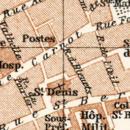 Saint-Omer city map, 1913
