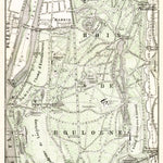 Forest of Boulogne (Bois de Boulogne) map, 1910