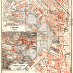 Toulon town plan. Map of the environs of Toulon, 1913