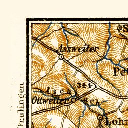Pfalzburg - Wasselnheim district map, 1905