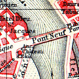 Toulouse city map, 1885