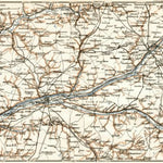 Tours and Blois environs map, 1909
