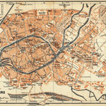 Strassburg (Strasbourg) city map, 1905