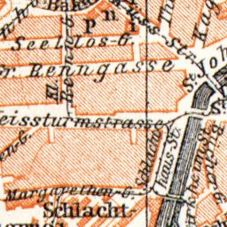 Strassburg (Strasbourg) city map, 1906