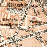 Toulouse city map, 1902