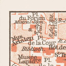 Arles city map, 1913 (1:13,300)