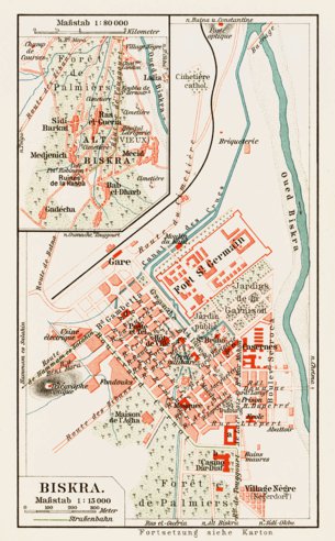 Biskra town plan, 1913