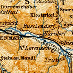 Map of the Steyr and Austrian Alps from Wiener-Neustadt to Aussee, 1906