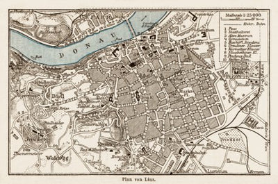Linz town plan, 1903