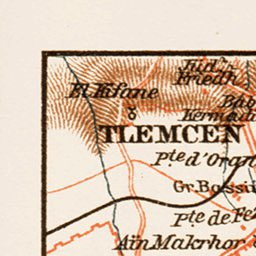 Oran-Tlemcen vicinities' map, 1913