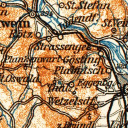 Steyr (Steirische) and Carinthian (Kärntner) Alps from Murau to Gleisdorf, 1911