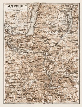 Salzkammergut map, 1903
