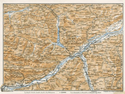 Map of the Lower Inn Valley - Unterinnthal, 1906