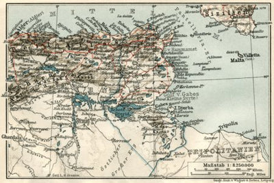 Algeria and Tunisia. Map of the northeastern part of the French Sudan, 1909